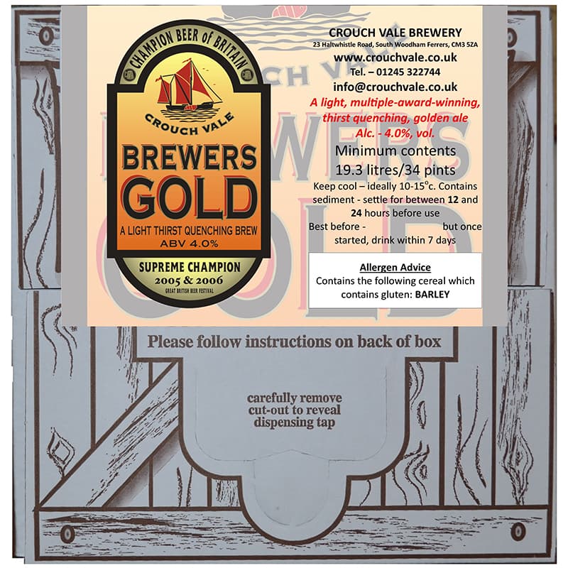 Polypin (20 litres) Brewers Gold (cask-conditioned), alc.