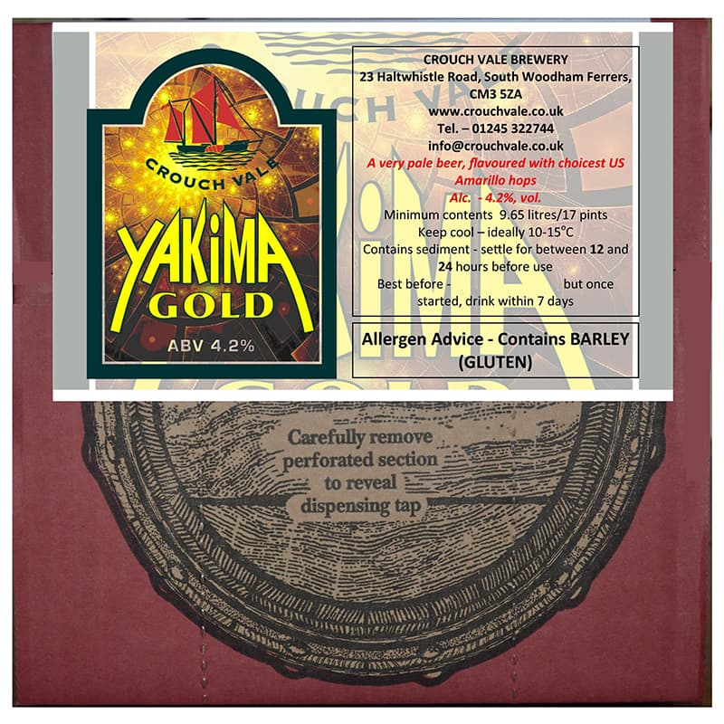 Minipin (10 litres) Yakima Gold (cask-conditioned), alc.