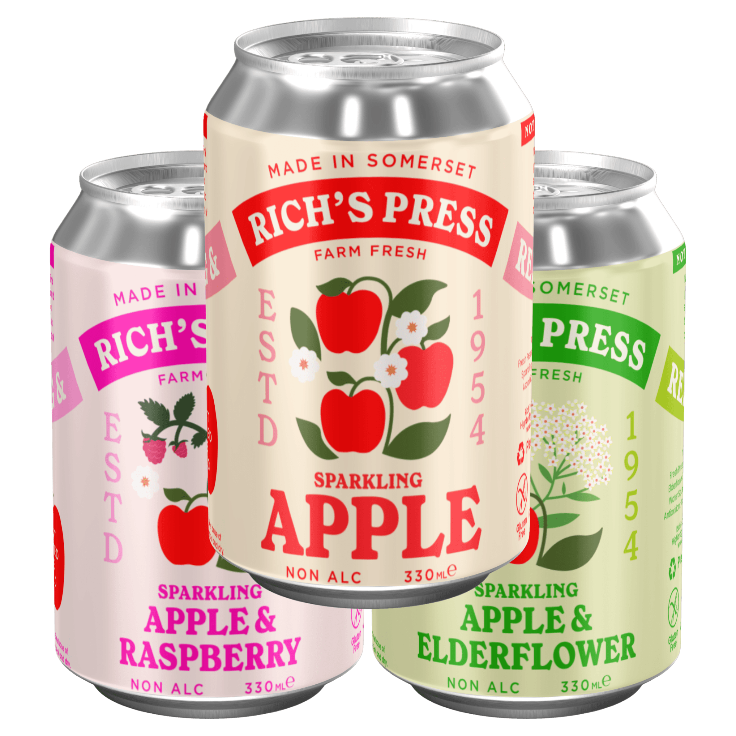 Rich’s Press – Sparkling Soft Drink 330ml Can