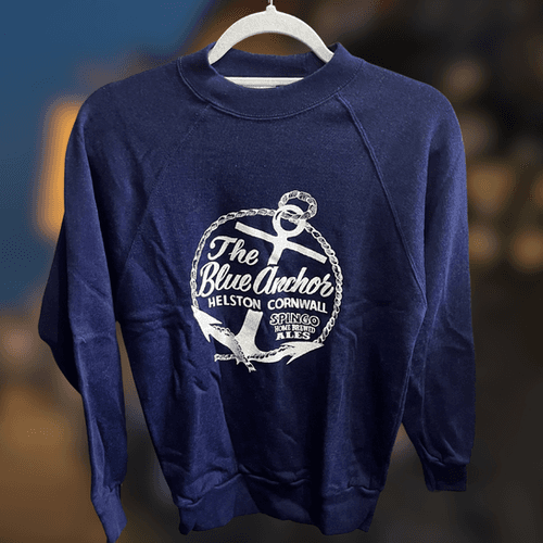 Navy Blue Anchor Sweatshirt Size S