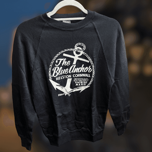 Black Blue Anchor Sweatshirt Size S
