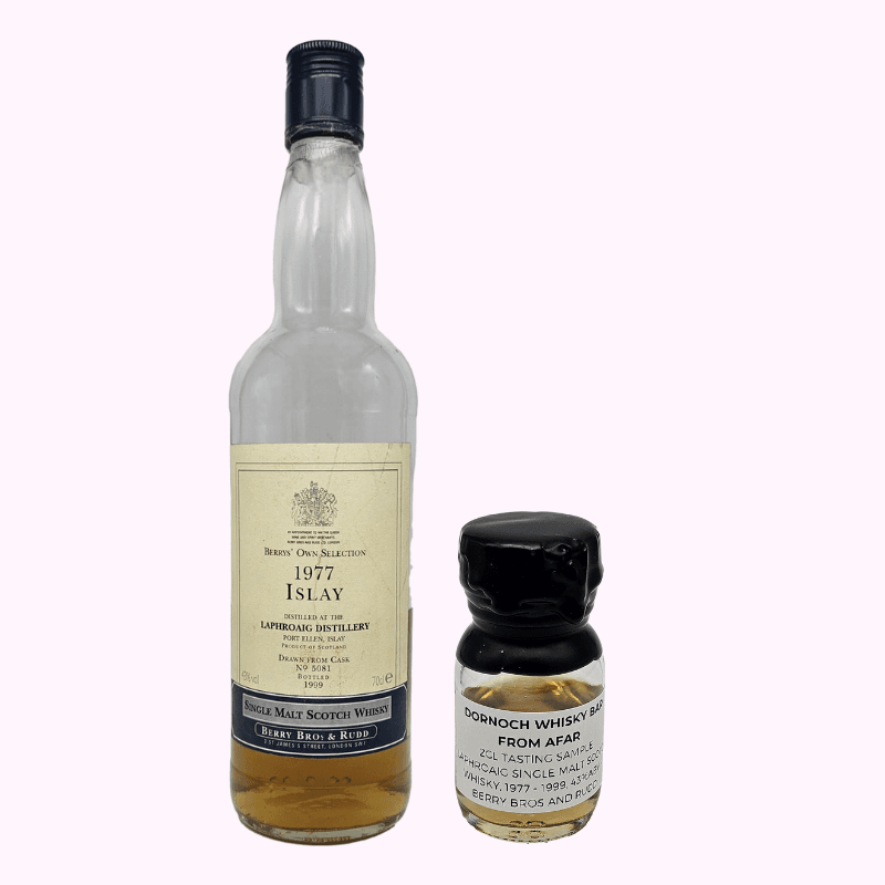Dornoch Whisky Bar from Afar – Laphroaig Single Malt Scotch Whisky, 1977, 2CL,